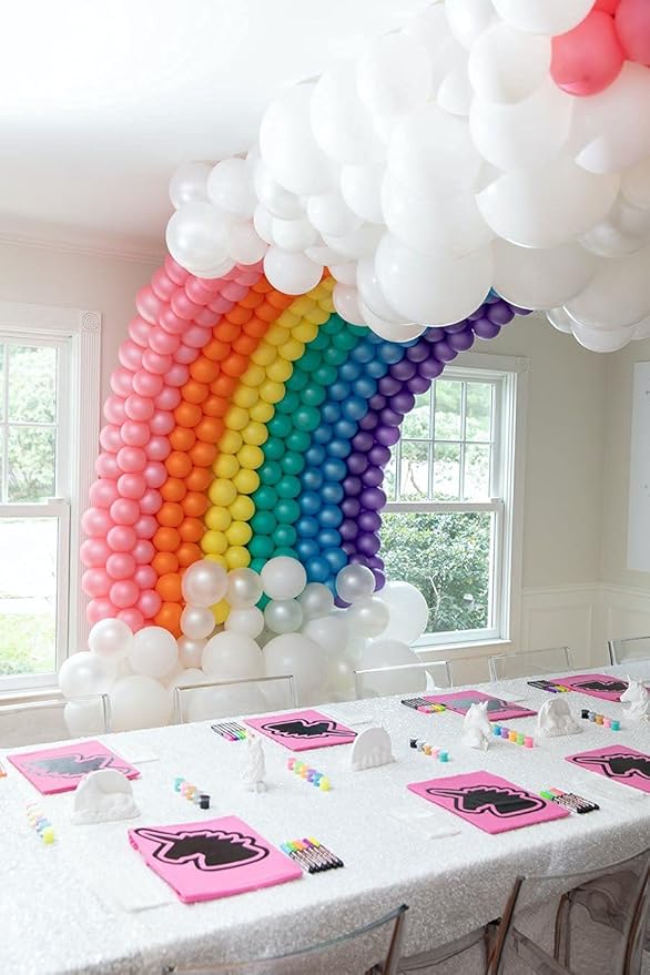 IN-JOOYAA 6 Inch Macaron Pink Latex Link Balloon 100 Pcs Quick Linkable Balloon for Party Decoration
