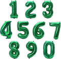 16 Inch Foil Mylar Number Balloons 0-9 for Party Decoration (Green)