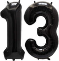 AULE 40 Inch Jumbo Black Foil Mylar Number Balloons for Boy Girl 13th Birthday Party Decorations 13 Years Old Anniversary Party Supplies