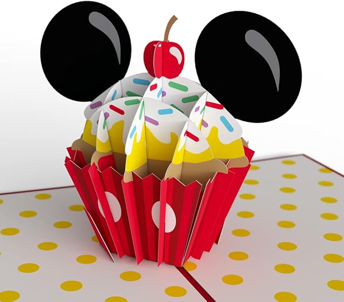 Lovepop Magical Disney Mickey Mouse 3D Pop-Up Birthday Card for Boys - for Kids, Him, Son - 5" x 7" - Envelope Included