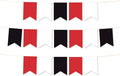 Andaz Press Hanging Pennant Banner with String, Red, Black, White, 1-Set, 24 Pennants, Approx. 12-Feet Long, Lil Ladybyg Baby Shower Theme Birthday Supplies