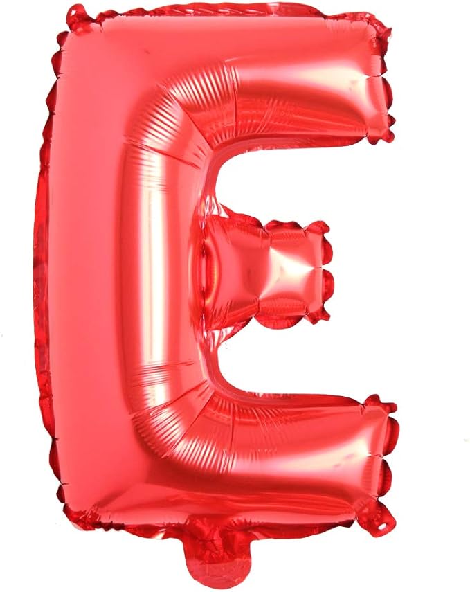 40 inch Red big size Number Letter alphabet Foil Helium Float Balloons Birthday Wedding Party Celebration decoration Air ball (40 INCH Red E)