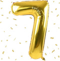 40 inch Gold Number Balloon Giant Foil Helium Balloons Gold Number 7 Balloon for 7th Birthday Party Anniversary Decorations Supplies