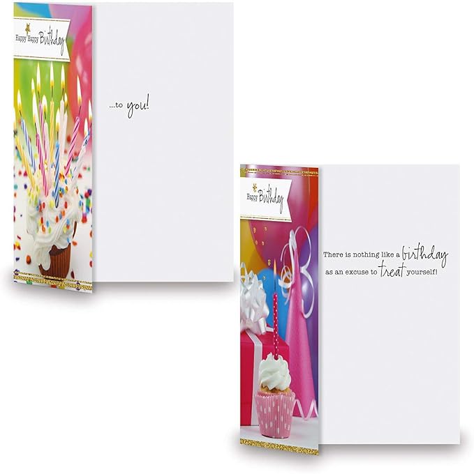 Current Photo Birthday Greeting Card Value Pack – Set of 18 (9 Designs), Large 5 x 7 inches, Envelopes Included