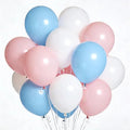 320 Pcs Pink Blue White 12 Inch Bulk Light Pink Light Blue Assorted Color Latex Balloons, for Birthdays Weddings Baby Shower Party Decorations