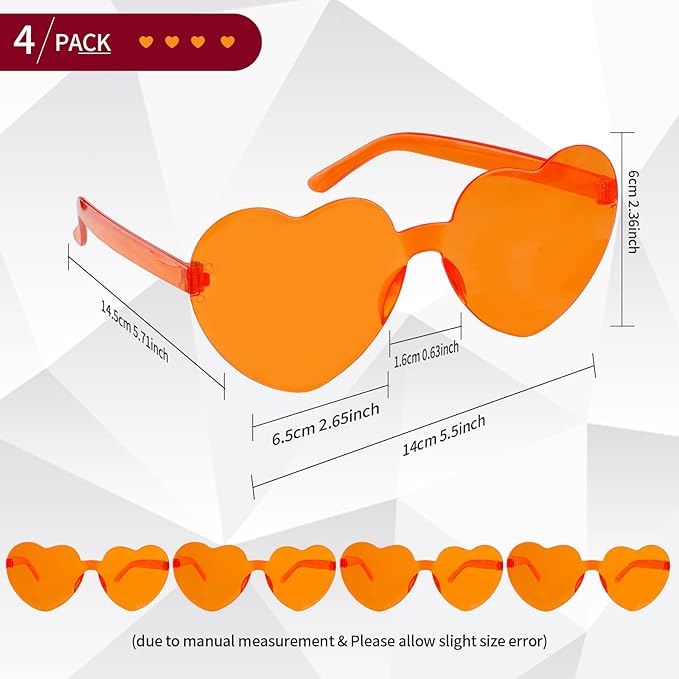 Heart Sunglasses Heart Shaped Glasses Bulk Valentines Halloween Bachelorette Party Decorations Glasses Women Men