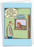 NobleWorks - Funny Birthday Greeting Card with 5 x 7 Inch Envelope (1 Card) Bday Lost Glasses C7856BDG