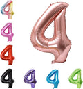 40 Inch Large Foil Helium Number Balloon Birthday Wedding Party 0-9 (Rose Gold, 4)