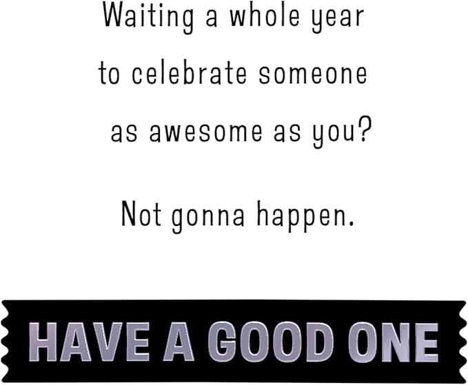 American Greetings Happy Half Birthday Card. 1/2 Birthday Card for Adults, Kids, Friends, or Family