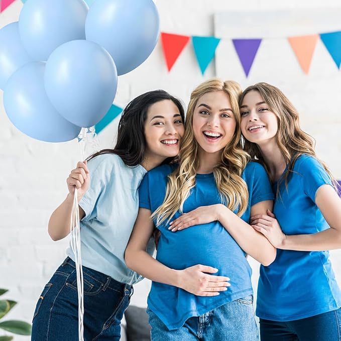 Ainiv 60 Blue Latex Number Balloons, 12inch, for Party Decorations, Birthday, Graduation, Wedding, Baby Shower