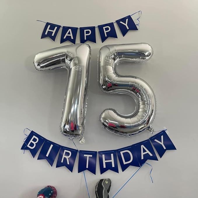 Silver Number 5 Balloon, 40 Inch Large Number Foil Mylar Balloons for 5th Girl Boy Birthday Party Celebration Decoration Supplies,Big Digital Balloons for Wedding Anniversary Events Decor