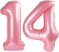 40 Inch Pearlescent Pink Number 14 Balloon Number 14 Balloon 40 Inch, 14th Birthday Party Decorations for Boy or Girl Huge Mylar Anniversary Party Supplies