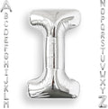 AULE 40 Inch Big Letter Balloon Silver I Large Foil Helium Alphabet Balloons A-Z for Birthday Anniversary Graduation New Year Party Decoration Supplies
