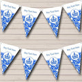Blue Princess Crown Personalized Birthday Party Bunting - Hanging Party Decoration - Birthday Party Banner Garland | Decorative Party Supplies