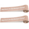 2 Rolls 2 Inch x 150 Feet Baby Shower Measuring Tape Tummy Measure Belly Game Paper Belly Measuring Tape for Baby Shower Party Decorations Supplies (Brown)