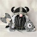 Halloween Special - Viking Warrior Gnome Doll, Fall Farmhouse Gnome Plush Decor Indoor, Nordic Gnomes Decorations for Home, Handcrafed Cute Scandinavian Style Gnomes for Kitchen Table Ornaments (D)