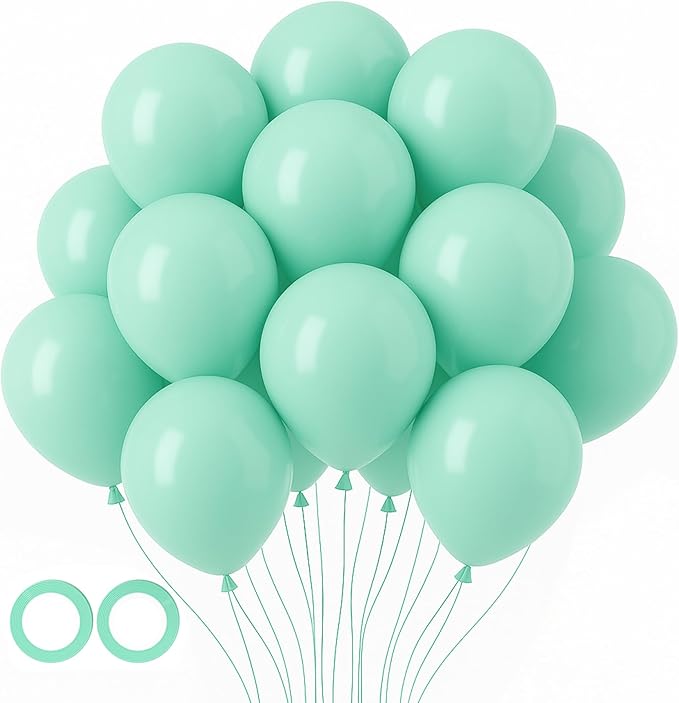 105pcs Mint Green Balloons 12inch Party Latex Balloons for Boys Girls Birthday Baby Shower Gender Reveal Wedding Sunflower Party Decorations