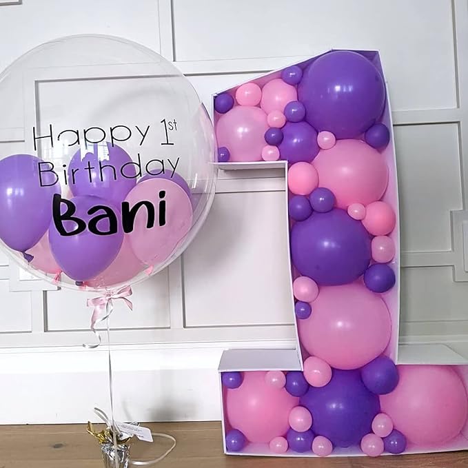Pastel Pink Purple Balloon Garland Kit, Macaron Pink and Purple Balloon Arch Kit, Latex Balloons Different Sizes 18/12/10/5 inch for Wedding Bridal Shower Baby Shower Party Decorations