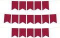 Andaz Press Hanging Pennant Banner with String, Burgundy Maroon, 1-Set, 24 Pennants, Approx. 12-Feet Long