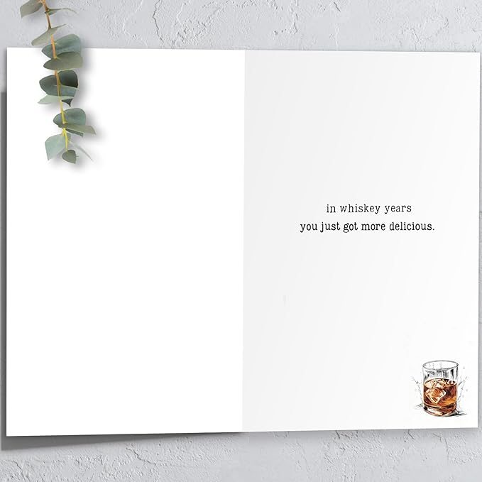 Funny Whiskey Birthday Cards for Men，Happy Birthday Card Gifts for Older,40th 50th 60th 70th 80th 90th, Bday Card for Whiskey Lover Him