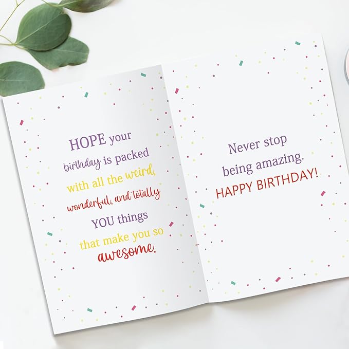 Funny Niece Birthday Card, Cute Birthday Card Gift for Niece from Aunt Uncle-8x5.3 Inches, Double-Sided