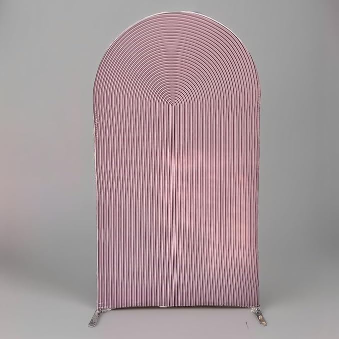 HUAYI Pink Ripples Pattern Arch Backdrop Cover for Birthday Party Wedding Baby Shower Decorations Chiara Backdrops Arched Wall Frame Stands Covers Props GP-456 2.5ft * 6ft