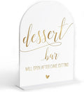 Dessert Bar Sign, White Arch Acrylic Wedding Sign, Dessert Table Decor, Wedding Reception Decorations, Bridal Shower Decor, Centerpiece Table Decorations Party for Bride and Groom-4