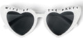 PANTIDE Bride To Be Sunglasses - Rhinestone Pearl Heart Shaped Sunglasses, Bachelorette Party Engagement Gift