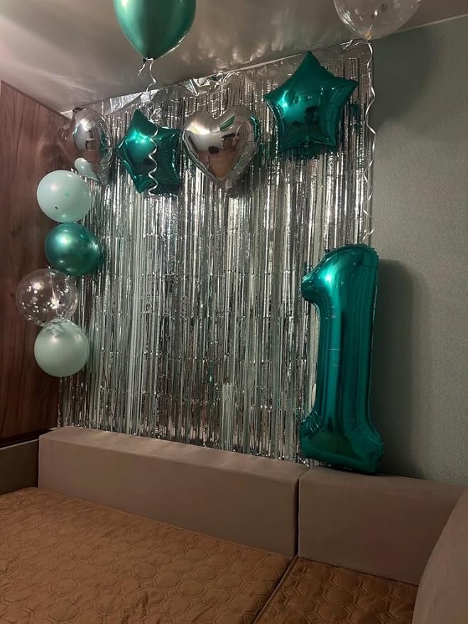 Teal Number 6 Balloon 40 Inch, 6 Balloon Number, 6th Birthday Decorations, Teal Party Supplies for Boys Girls