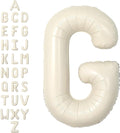 SUWEN 40 Inch Cream Large G Letter Balloons Big Foil Helium Letter Balloons A-Z Jumbo Mylar Happy Birthday Party Decorations for Girl Anniversary Party Supplies