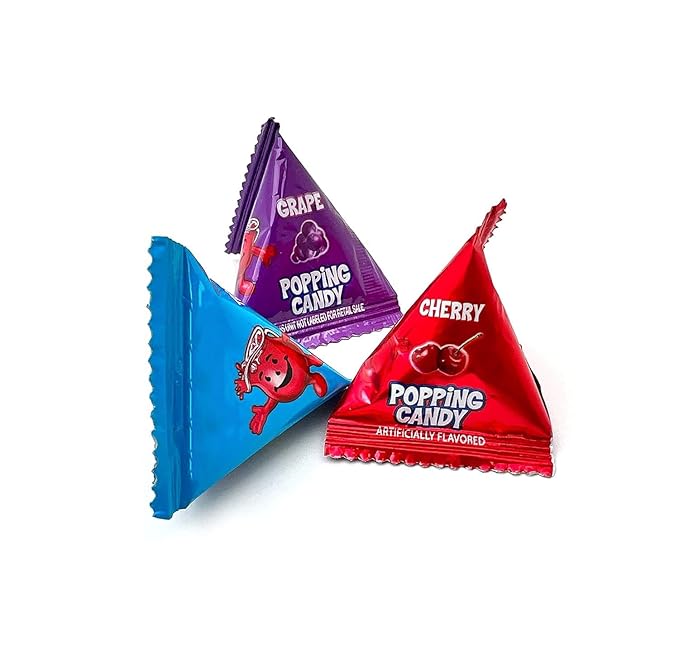 Popping Rocks Easter Candy - 40 Count Bag - Popping Rock Candy in Assorted Fruit Flavors - Tropical Punch, Grape, and Cherry - Fun Goodie Bags & Easter Eggs Fillers