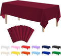 Kopokita 6PCS Burgundy Plastic Tablecloths 54 x 108 Inch, Disposable Table Cloths Rectangle Party Table Covers
