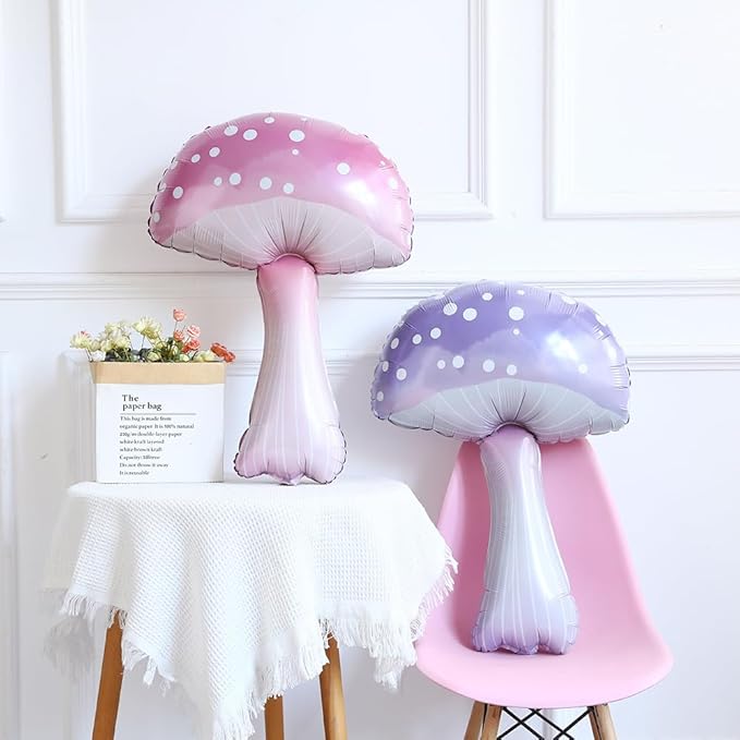 143Pcs Fairy Wonderland Balloon Arch Garland Kit, Pastel Pink Purple Dusty Green Latex Balloons with Mushroom Foil Balloons for Girls Fairytale Birthday Spring Baby Shower Garden Tea Party Decorations