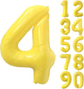 40 inch Yellow Number Balloon Giant Foil Helium Balloons Number 4 Balloon for 4th Birthday Party Decorations