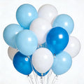 320 Pcs White Blue Light Blue Balloon 12 Inch Bulk Assorted Color Latex Balloons, for Birthdays Weddings Party Decorations