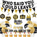 Roetyce Farewell Party Decorations, Who Said You Could Leave Banner Cake Toppers Balloons Hanging Swirls, Going Away Retirement Leaving Party Decorations for Men Women, Coworker Goodbye Party Supplies