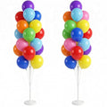 Balloon Column Kit Set of 2 With Balloons Assorted Color - Balloon Stand with Base&Pole,Balloon Tower Backdrop Decoration for Wedding, Baby Shower, Birthday Party, or Bachelorette Parties