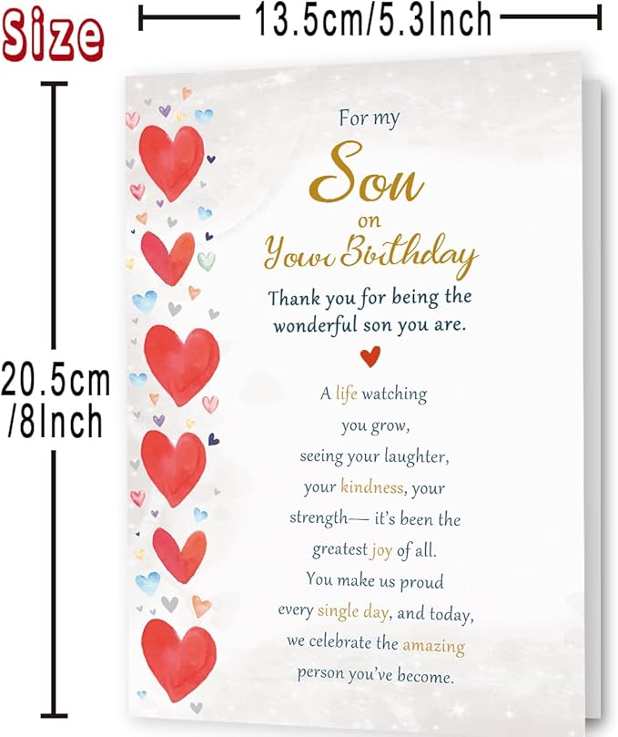 Son Birthday Card, Funny Birthday Cards from Mom Dad, Birthday Card for Son Adult