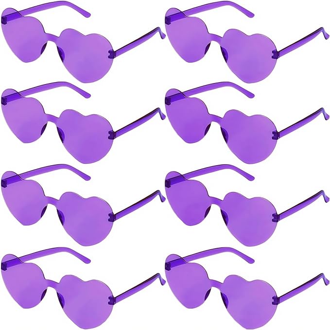 Heart Glasses Heart Shape Sunglasses for Valentine Mardi Gras Summer Women's Party Favor