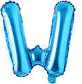 Blue 28 inch Letter Balloons Alphabet Number Balloons Foil Mylar Party Wedding Bachelorette Birthday Bridal Baby Shower Graduation Anniversary Celebration Decoration (Can not Float) (28 inch Blue W)
