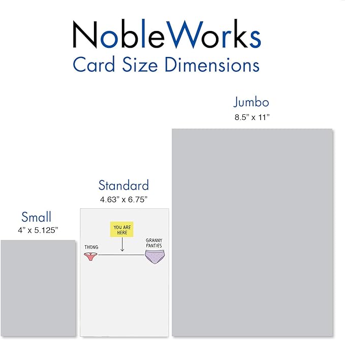 NobleWorks - 1 Funny Women's Birthday Card with Envelope - Humor, Stationery Bday Card for Wife, Sister, Her, Midlife Underwear C3338BDG
