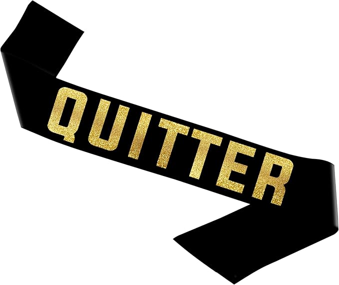 Sterling James Co. Quitter Retirement Party Sash - Funny Retirement Party Sash for Him or Her - Retirement Decorations, Supplies and Gifts