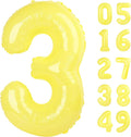 40 Inch Yellow 3 Large Number Balloon, 3 13 23 30 33 36 Yellow Birthday Party Decorations, Number Three Foil Balloons for Anniversary Party Graduations Celebration Supplies