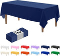 Kopokita 12PCS Navy Blue Plastic Tablecloths 54 x 108 Inch, Disposable Table Cloths Rectangle Party Table Covers