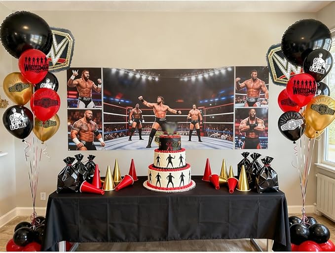 Wrestling Balloons Wrestling Birthday Decorations Wrestling Boxing Match Party Supplies Boxing Theme Favors Balloon-17pcs