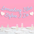 xo, Fetti Something Blue Before I Do Banner - Matte Blue | 5.5 Ft. | Bachelorette Decorations, Engagement Party Sign, Proposal Background, Bach Heart Supplies