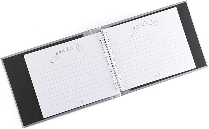 Hortense B. Hewitt Wedding Anniversary Guest Book, 7.5 x 5.75-Inch, Silver 25th Anniversary