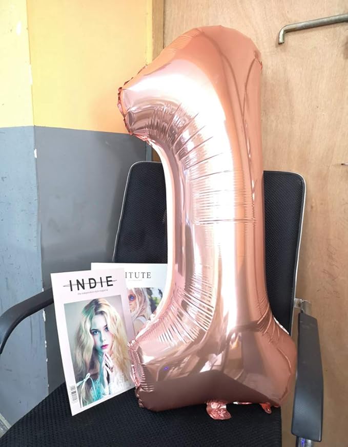Juland Rose Gold Number Balloons Large Foil Mylar Balloons 40 Inch Giant Jumbo Number Balloons for Birthday Party Decorations 11