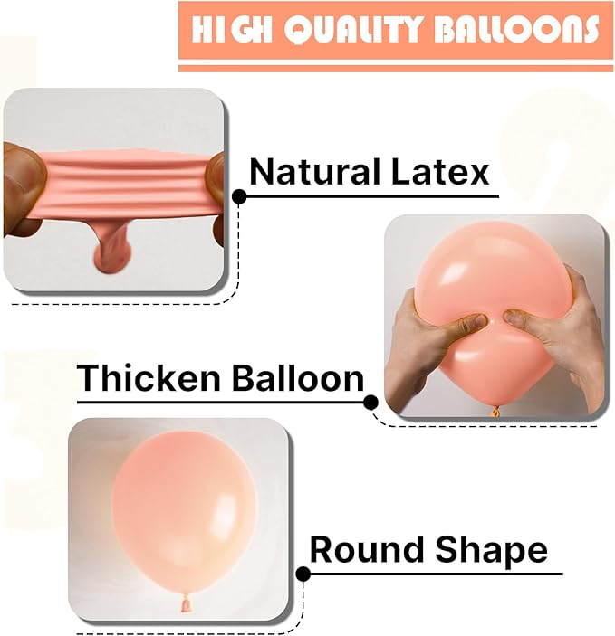 PartyWoo Peach Balloons 50 pcs 5 Inch Small Mini Pastel Light Orange Peachy Pink Latex Balloons for Wedding Baby Shower Gender Reveal Graduation Birthday Party Decorations Peach-Y21