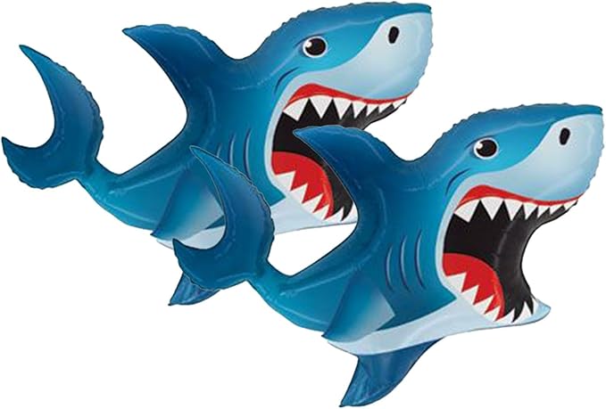 Artisan Owl Set of 2 Blue Shark Jumbo 35" Foil Party Balloons